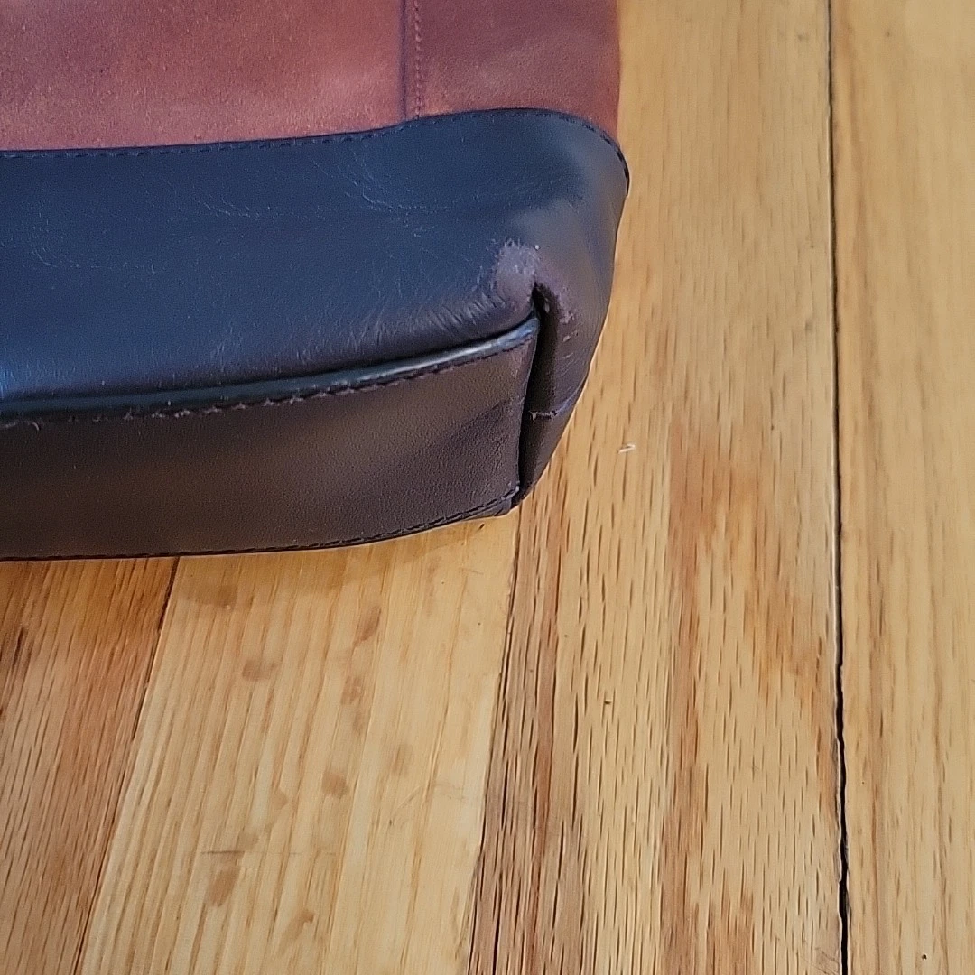 Coach Camden tracolla tecnica in pelle F71341 scamosciata marrone ruggine