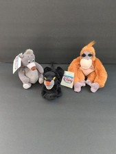 Disney The Jungle Book Baloo Bagheera King Louie Set of 3 Beanbag Plush