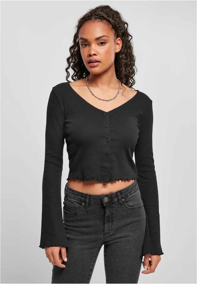 Ladies Cropped Rib Cardigan XS bis 5XL | Urban Classics | TB4533 - Bild 1 von 1
