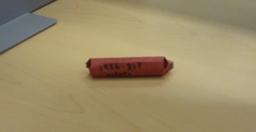 1 ORIGINAL 1956 D & P CIRCULATED Roll WHEAT PENNIES