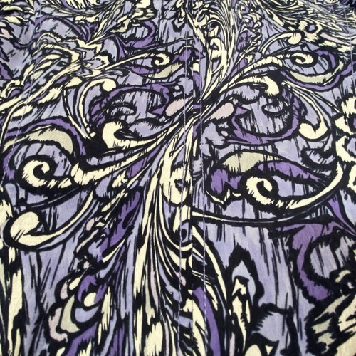 St John Womens Blazer Jacket Size M Purple Floral Paisley Buttons silk blend - Picture 6 of 15