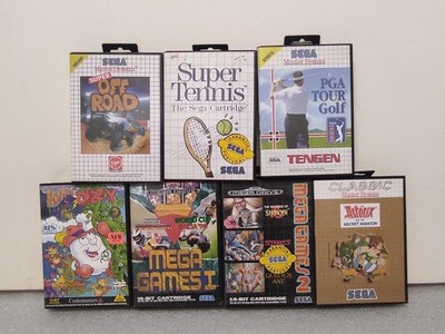 LOT 7X SEGA MEGA DRIVE & MASTER SYSTEM - CIB (Complete) - Rare + MANUALS