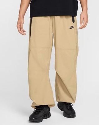 Nike Tech Woven Men's Oversized Pants Parachute Beige Casual Size Small NEW