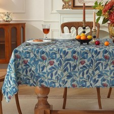 Rectangle Waterproof Tablecloth Linen Textured Table Cloth,Stain and Wrinkle