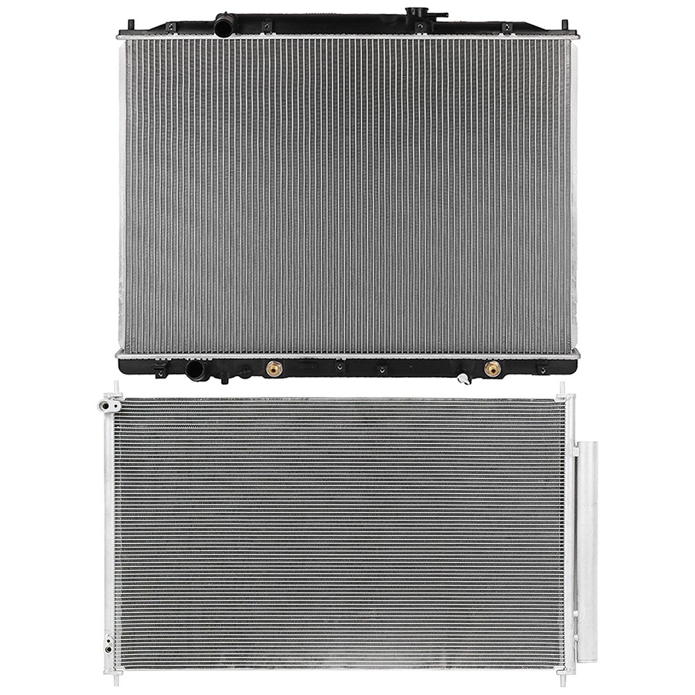 Aluminum Radiator & Condenser Cooling Kit For 2009 2010-2015 Honda Pilot 3.5L
