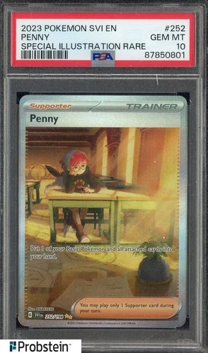 2023 Pokemon SVI EN Special Illustration Rare #252 Penny PSA 10 GEM MINT