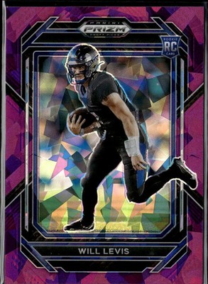 Will Levis 2023 Prizm Draft Purple Ice Prizm Rookie RC 9/149 Kentucky Wildcats