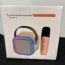 Portable Wireless Karaoke Speaker With 2 Wireless Microphones-NEW