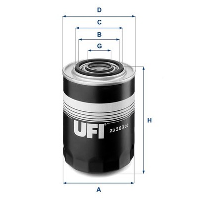 UFI Ölfilter 23.303.00 für CITROËN  passend für FIAT  passend für IVECO