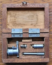 Vintage Mitutoyo No. 141-102 Inside Micrometer Set I M S - 2" w/ Wooden Box
