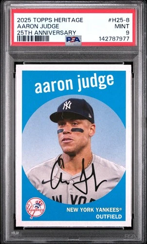 Aaron Judge (PSA 9-Mint) 🔥 2025 Topps Heritage 25th Anniversary Yankees-AL MVP