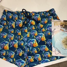 Vilebrequin Men’s Short Swim Trunks Piranhas, Size L