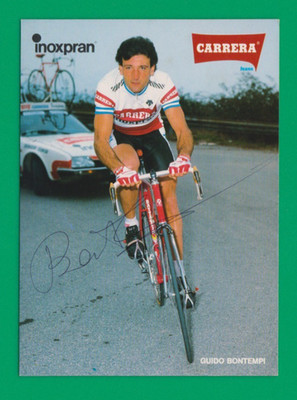 CYCLING cycling card GUIDO BONTEMPI team CARRERA INOXPRAN signed