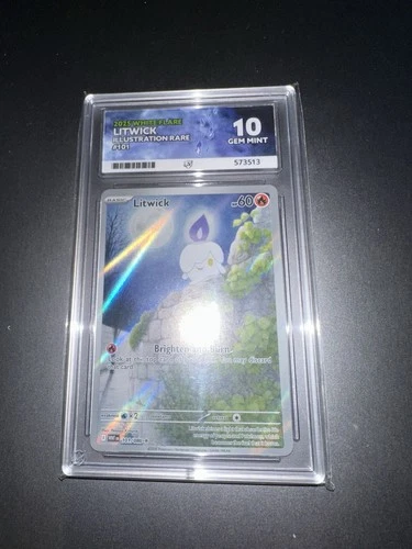 Pokémon White Flare LITWICK Illustration Rare #101 ACE 10