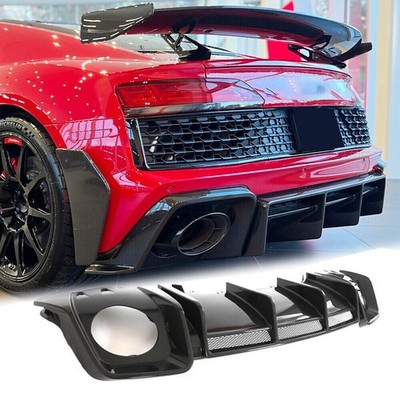For Audi R8 V10 2022-2025 Dry Carbon Fiber Rear Bumper Diffuser Lip Body Kits