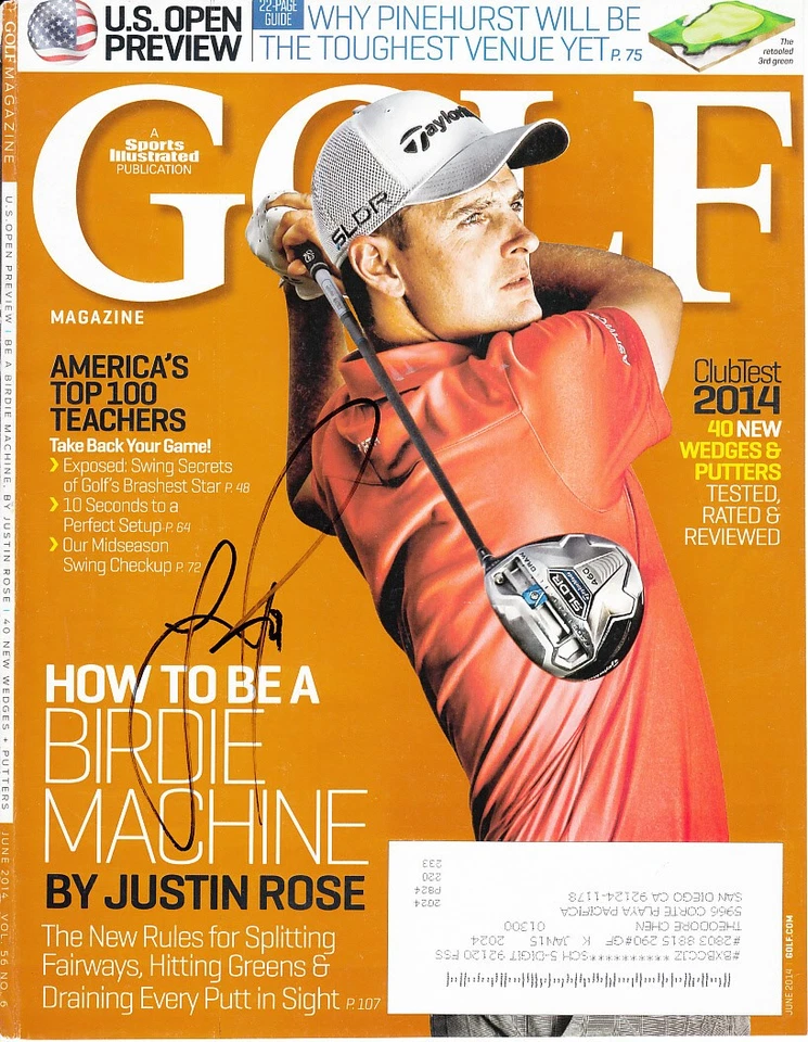 6 revistas Justin Rose autografiadas firmadas Golf World Golf Digest 2025 Ryder Cup Foto 3 de 4