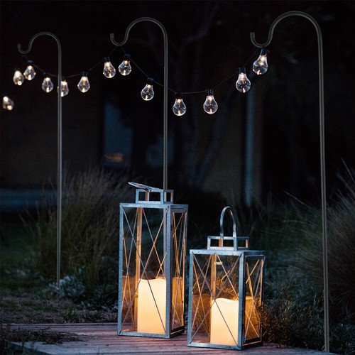 Metallstab Garten Hirtenstab Laternenhalter Stecker Schäferstock mit