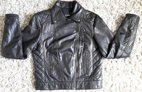 ASOS Black 100% Real Soft Leather Biker Jacket size 10. Great Condition - Picture 17 of 17