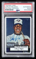 Carlos Delgado Signed 2007 Topps '52 Debut Flashbacks Chrome #DFC4 1186 Card PSA