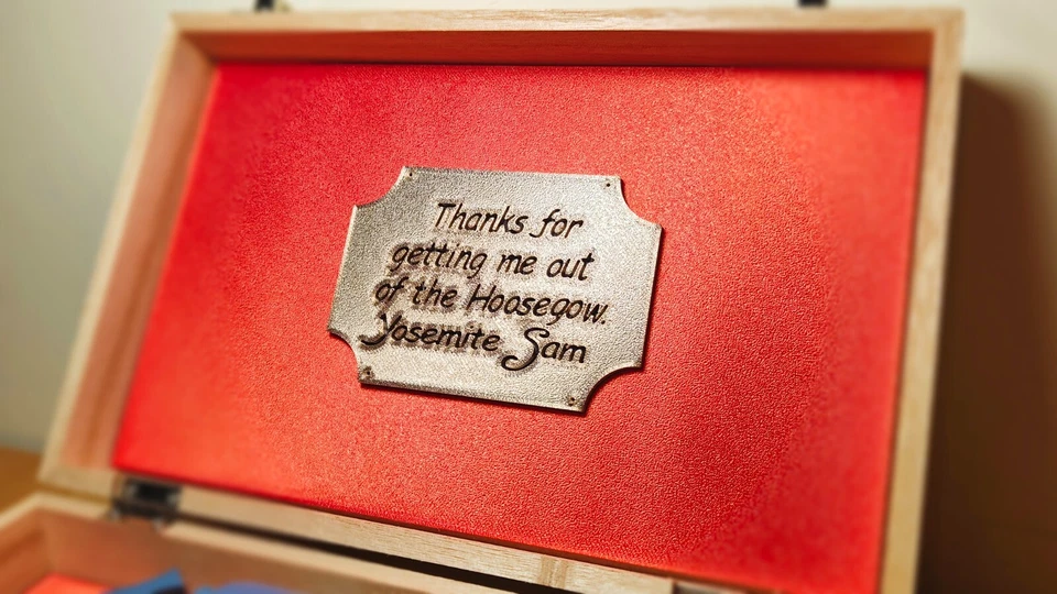 Custom stampa 3d pistola + proiettili + valigia in legno di Roger Rabbit Film - Immagine 4 di 4