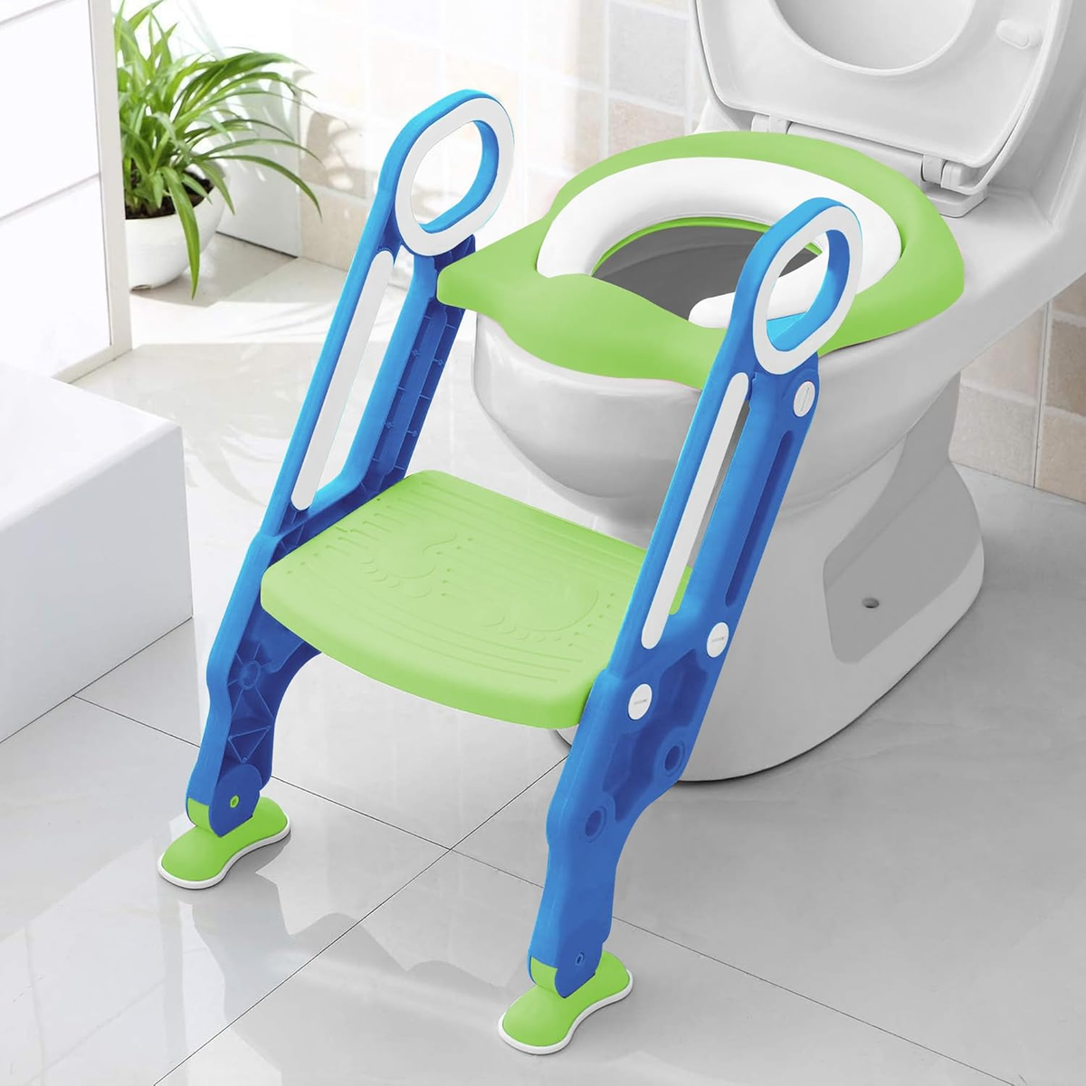 Fully Adjustable Kids Potty Training Seat with Step Stool Soft