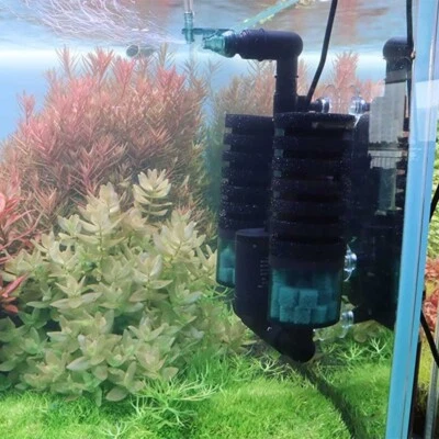 Electric Sponge Filter Fish Tank Kit Aquarium Double Sponge Filter Tool Quiet 5V