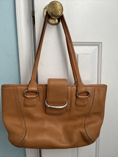 Cole Haan Leather Shoulder Hand Bag tan 