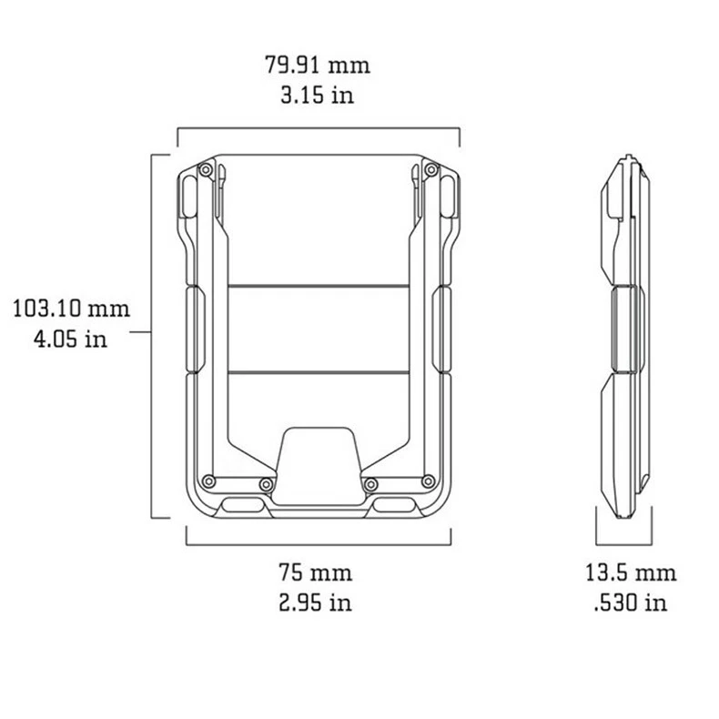 Бумажник тонкий металлический с блокировкой радиочастотной идентификации держатель для боковых карт из алюминиевого сплава кожи - Изображение 3 из 4