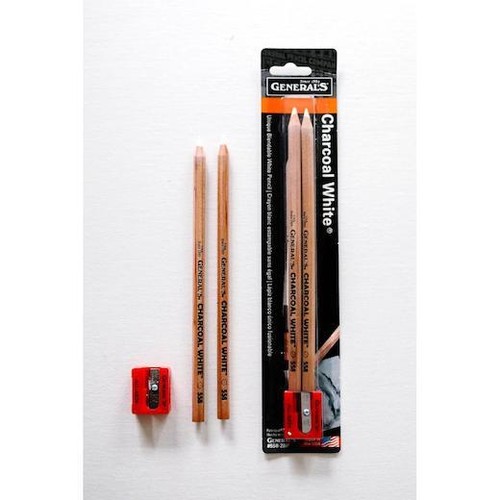 General's Charcoal White Pencils & Sharpener 3pcs - Picture 4 of 6