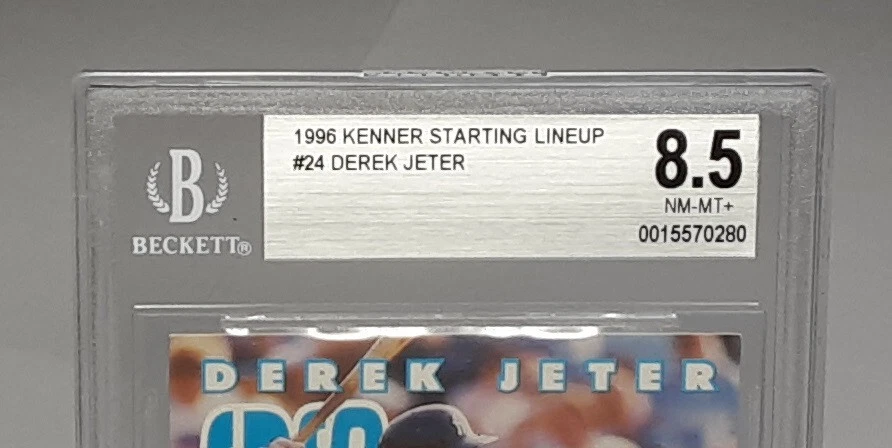 DEREK JETER GRADED BGS 8.5 NM-MT+ 1996 Kenner Starting Lineup Baseball Card - Image 2 of 4