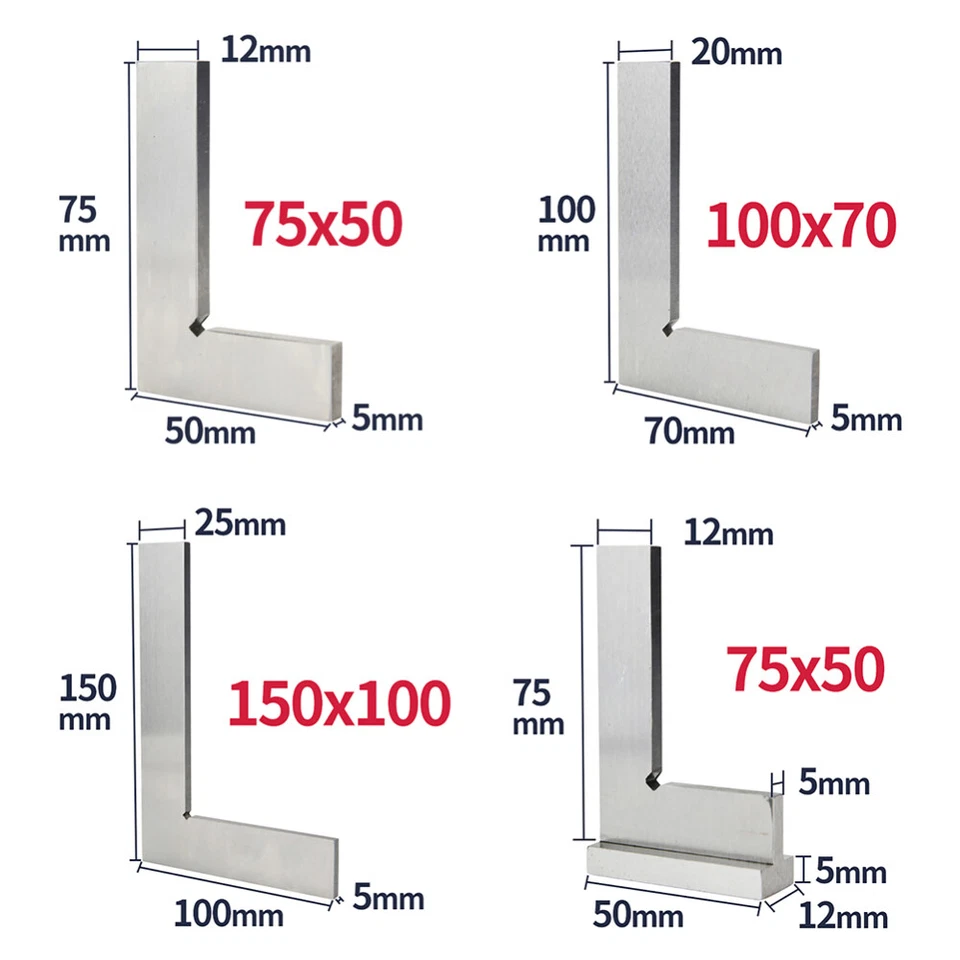 Hardened Steel Machinist Square 90º Right Angle Ruler Engineer Measuring Too AU - image 2 of 4