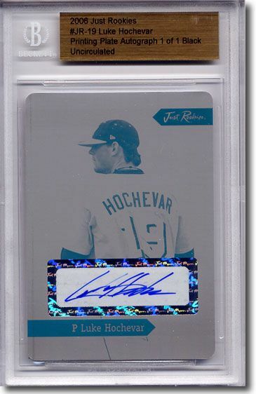 2006 Luke Hochevar Rookie Auto Printing Press Plate RC BGS 1/1