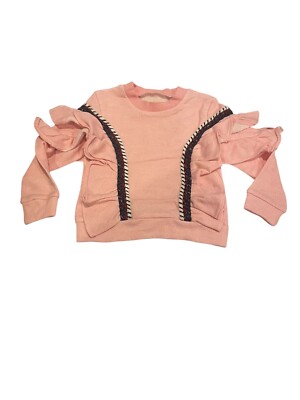 Kinder Kind Girls Pink Sweatshirt Pullover Long Sleeve Ruffled Size 2T