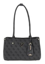 Image of GUESS shoulder bag Meridian Shoulder Satchel Bag Coal Logo