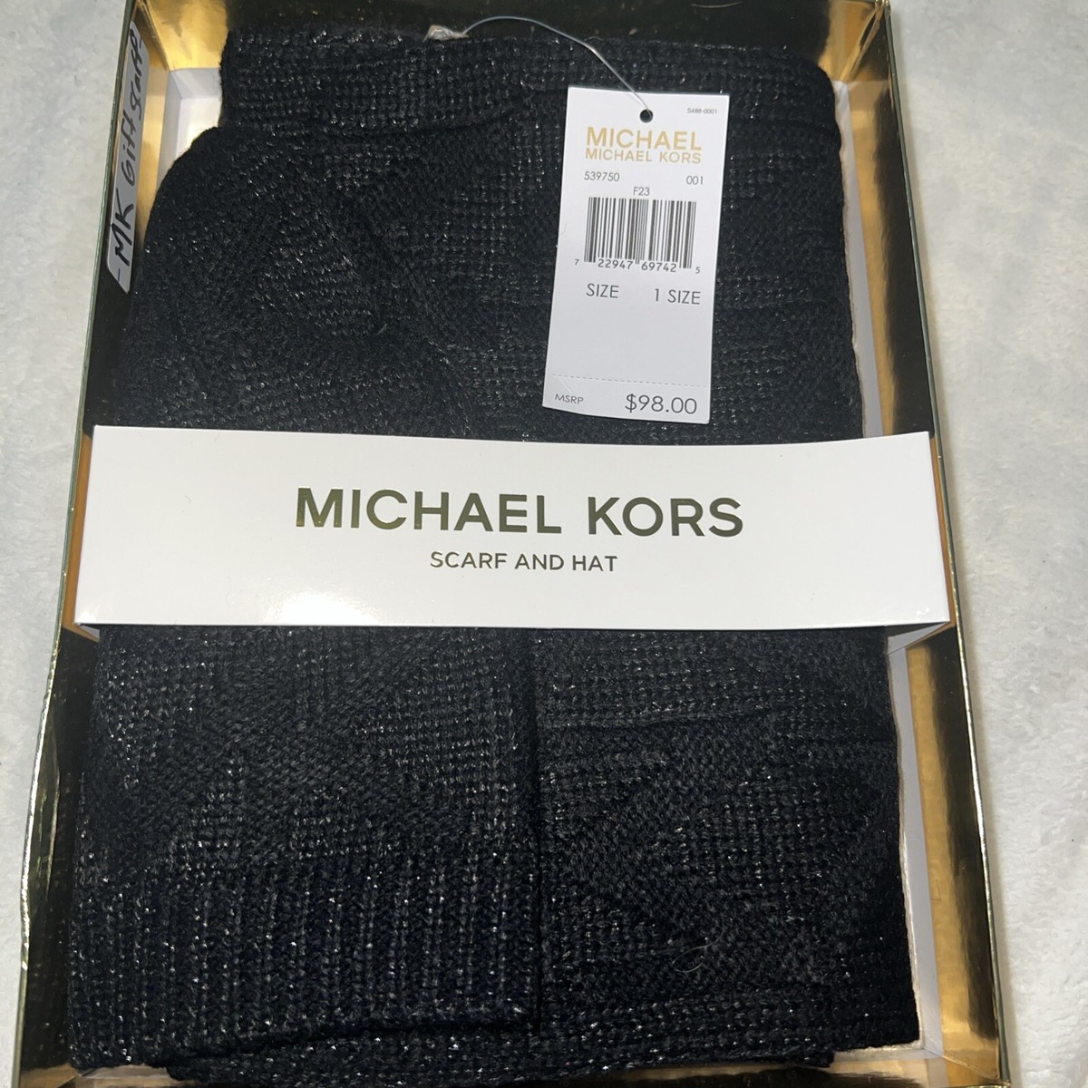 Brand New Knitted Michael Kors hat and scarf Hat And Scarf Set Tan - $36 (63% Off Retail) New With Tags  main image 2