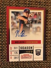 NELSON BERKWICH 2017 Panini Contenders USA Baseball Exclusive AUTO /100