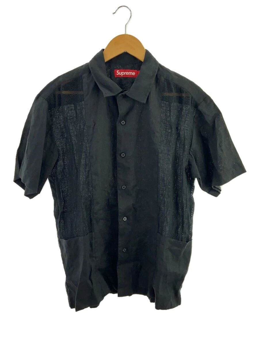 Chemise Supreme manches courtes S lin noir uni occasion
