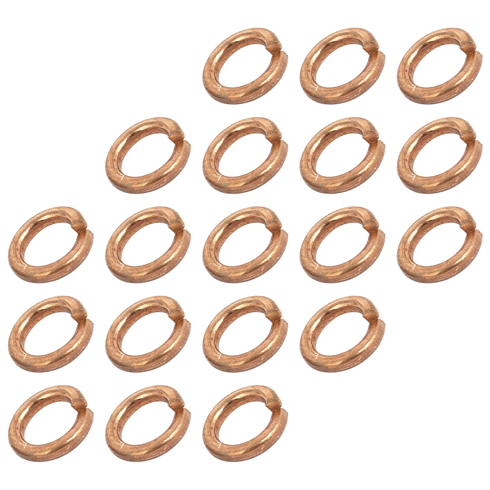 Split Lock Washer (M5) 20Pcs, Brass Spring Lock Washer Elastic Gasket