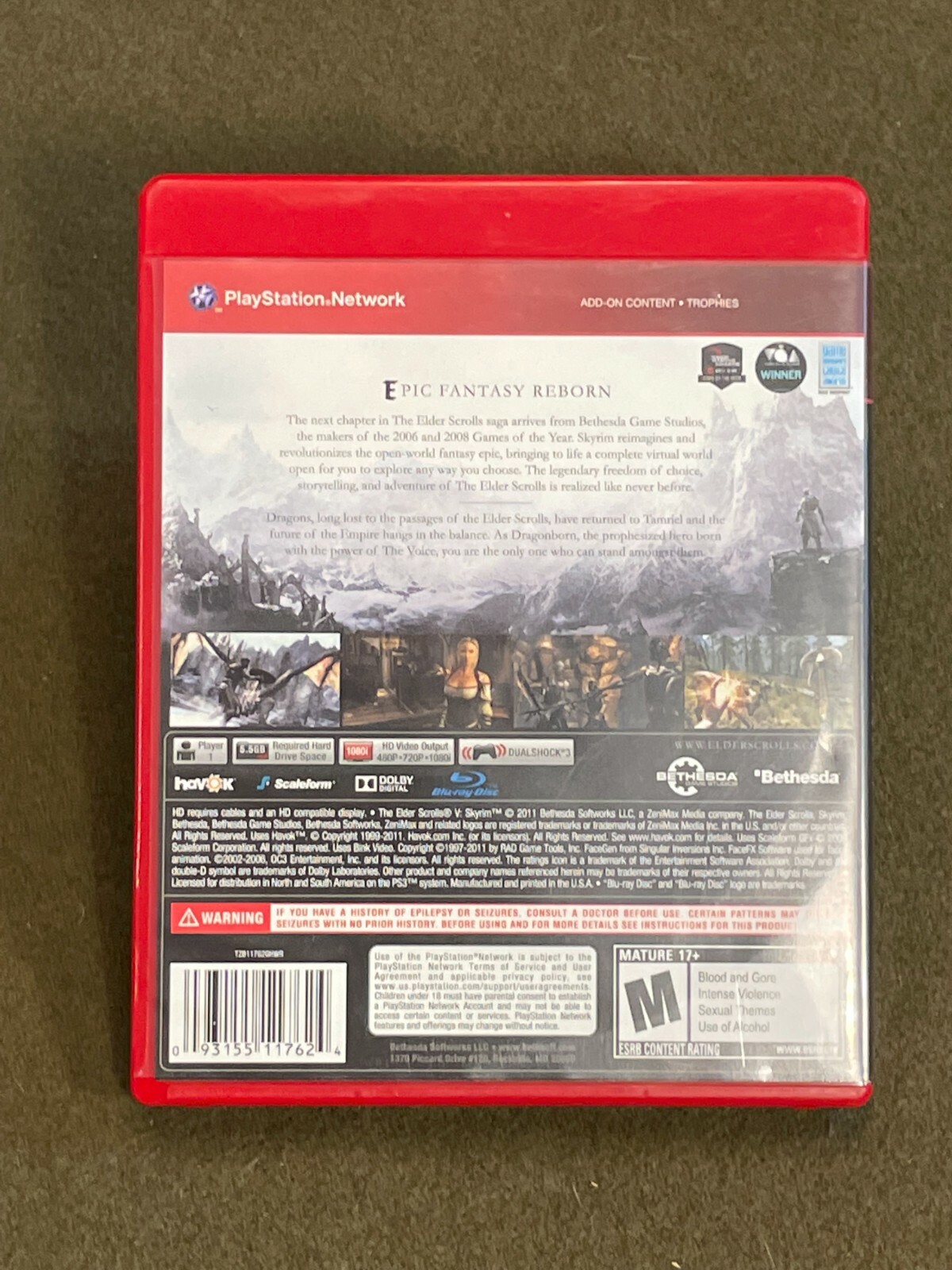 Sony PlayStation 3 PS3 Video Game The Elder Scrolls V Skyrim Rated M | eBay