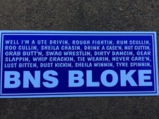 bns bloke blue ute sticker