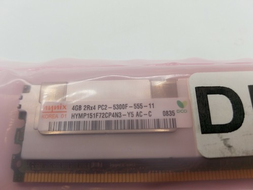 HYNIX HYMP151F72CP4N3-Y5 4GB SERVER DIMM DDR2 AW71719g - Picture 2 of 3