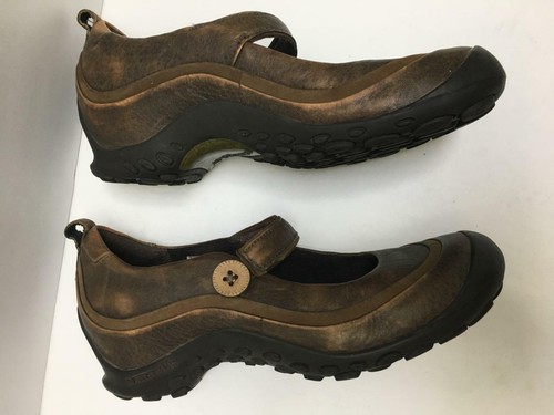 MERRELL mary jane PLAZA EMME brown distressed shoes 7 - Picture 10 of 12
