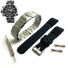 Steel & Silicone Replacement Watch Band For Citizen Dive BN2036-14E J250-S115477