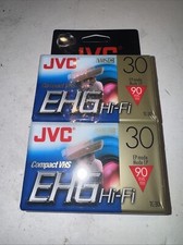 JVC EHG 30 Hi-Fi Compact VHS 90 Minute Tapes TC-30 EHGDU New. a 