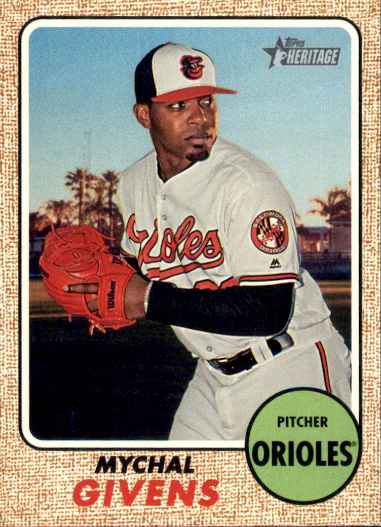 2017 Topps Heritage High Number Base Set #542 Mychal Givens