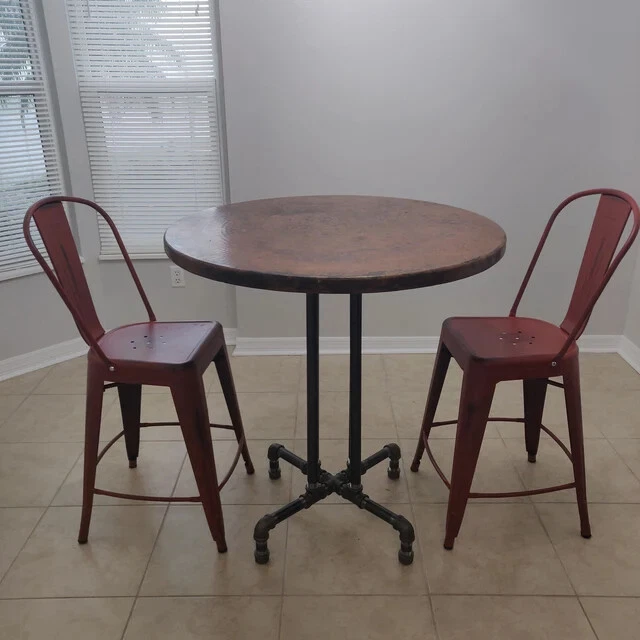 Black Pipe Table Base "DIY" Parts Kit, 3/4” pipe x 30" Tall PUB Table Frame Kit - Image 4 of 4