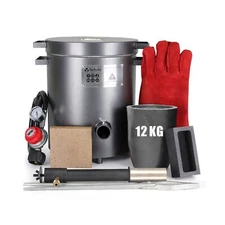 TOAUTO 12KG Large Capacity Propane Melting Furnace Smelter Full Deluxe Kiln K...