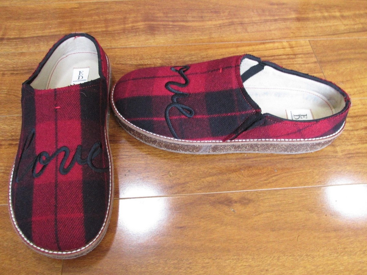 NEW ED Ellen Degeneres Tillie LOVE Scuff Slippers Shoes WOMENS 11