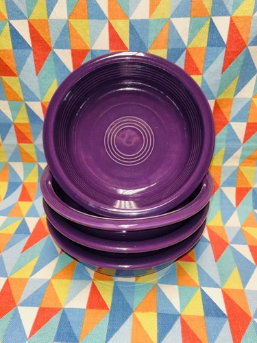FIESTA 4 NEW Mulberry Purple 7” medium BOWLS 19 oz Fiestaware FREE SHIPPING