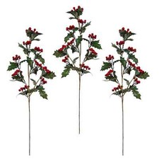 Holiday Holly Berry Picks Set/3
